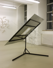 „Bau und Kunst”, 2010, 200x210x200cm, galvanized steel sheet, metal wire, wood, color