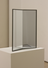 „Ein toter Winkel” 2016, 75x40x60cm, acrylic glas, steel, mirror transparent film