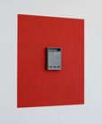 „Color Density”, 2013,            130x140x85cm, steel-post box, the wall painted red