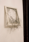 „Bau und Kunst”, 2009, 80x65x30cm, metal wire, glas, colored wood                  
